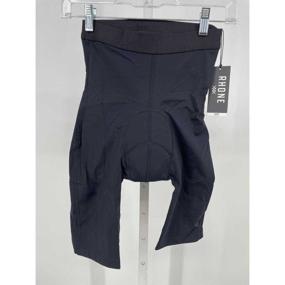 Rhone Mens Basic Cycling Shorts S Black Italian Knit Fabric GOLDFUSION Anti-Odor